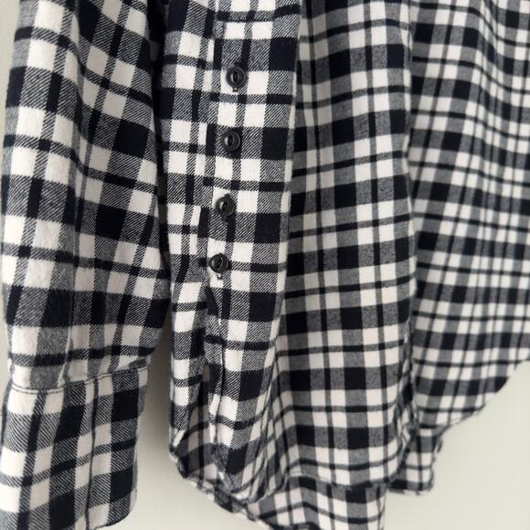 Madewell 100% Cotton Plaid Flannel Shirt Button Down Collar Long Sleeve Fall M - Picture 3 of 9